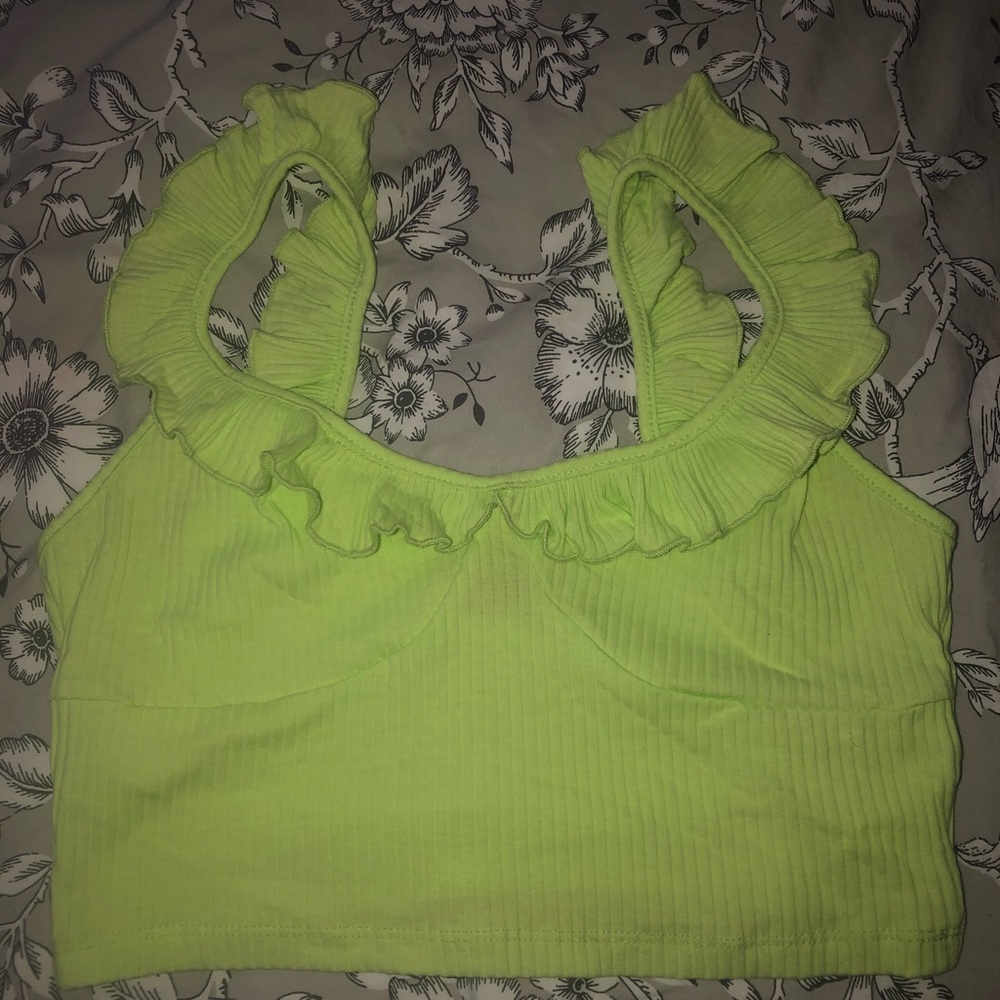 Cute lime green crop top